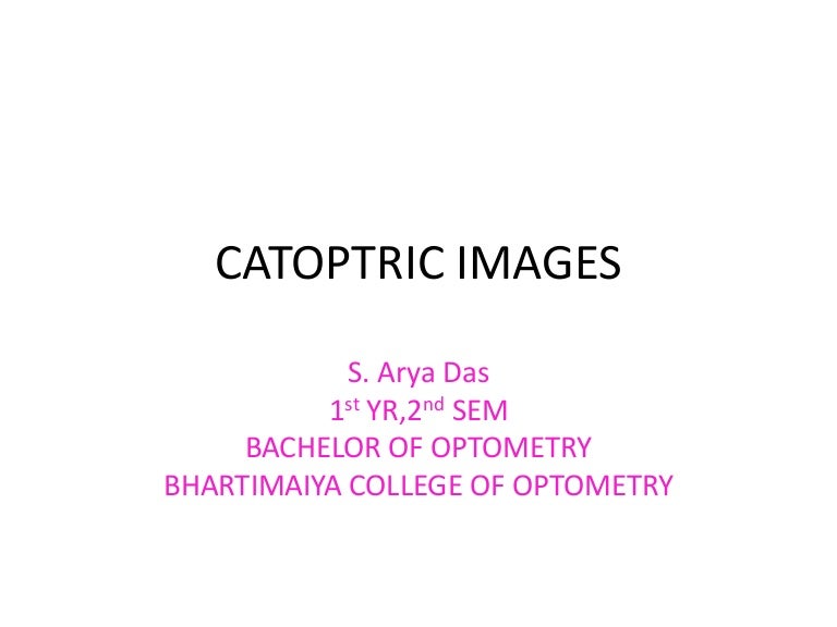 Catoptric images