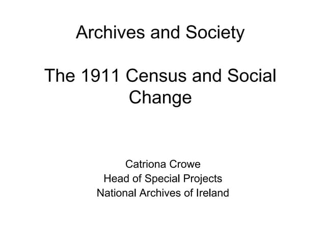 The 1911 Census 