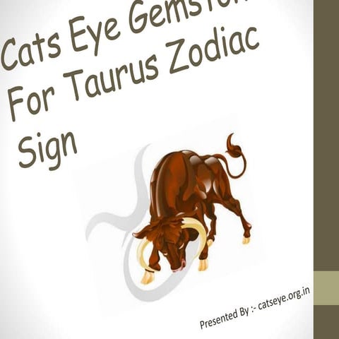 Cats eye gemstone for taurus zodiac sign | PPT
