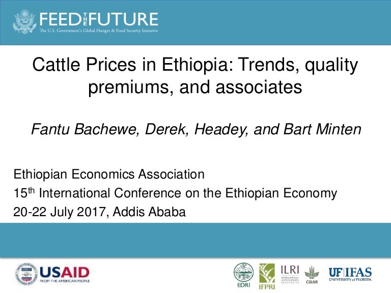 Cattle Prices in Ethiopia Trends, quality premiums, and associates