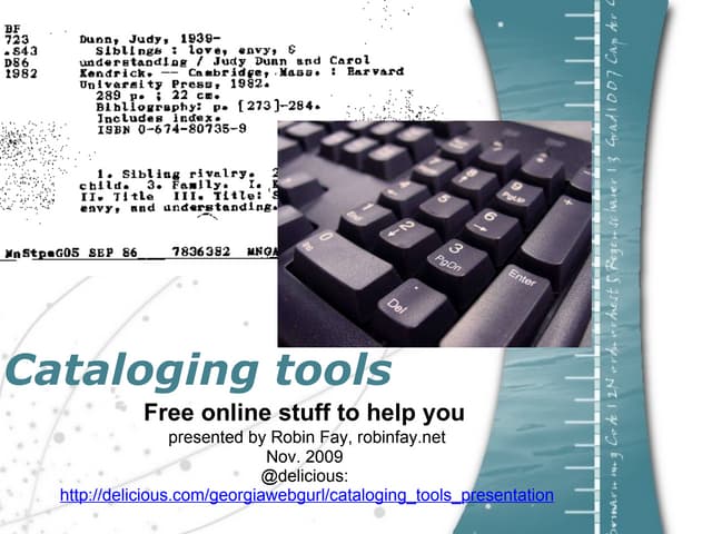 Free Cataloging Tools