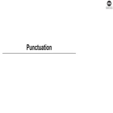 Punctuation (Part of  speech Types), English Language
