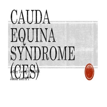 Cauda equina syndrome 