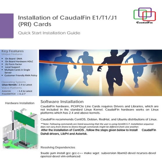 Installation of CaudalFin E1/T1 (PRI) Boards on Asterisk & CentOS