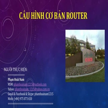 Cấu hình Router cơ bản(Cisco)