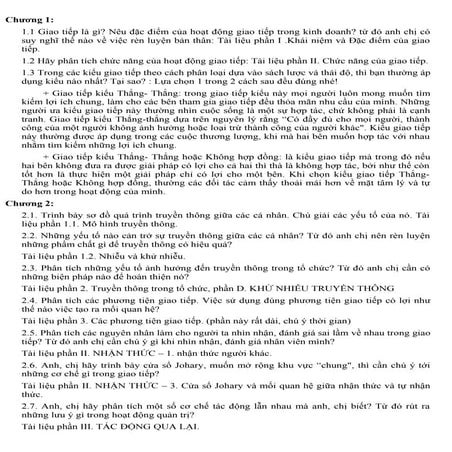 Ôn tập Giao tiếp kinh doanh