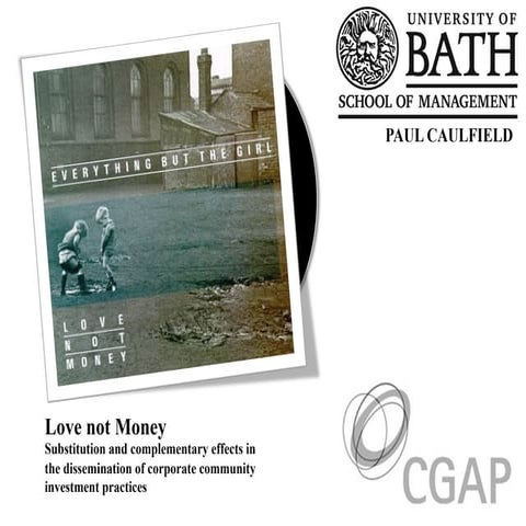 Love not Money. Paul Caulfield