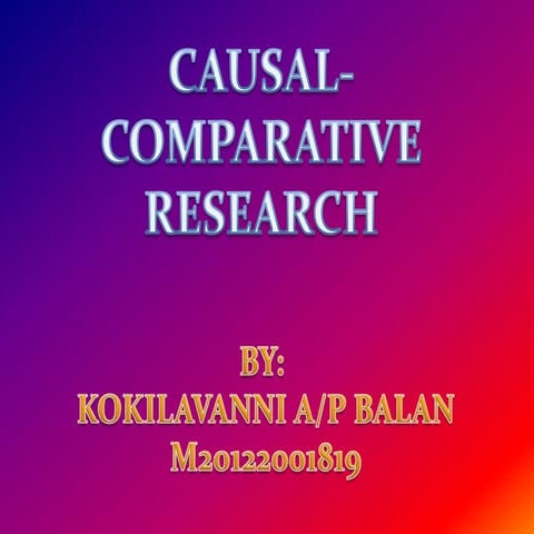 Causal comparative