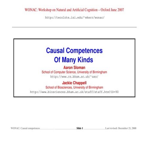 Causal Competences of Many Kinds