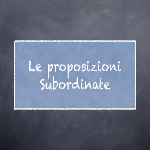 Causale subordinata | KEY