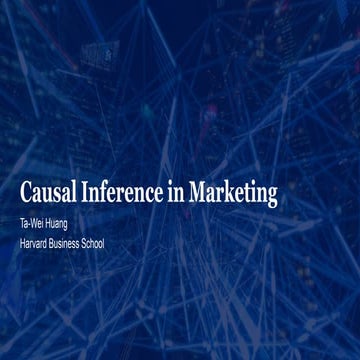 Causal Inference in Marketing