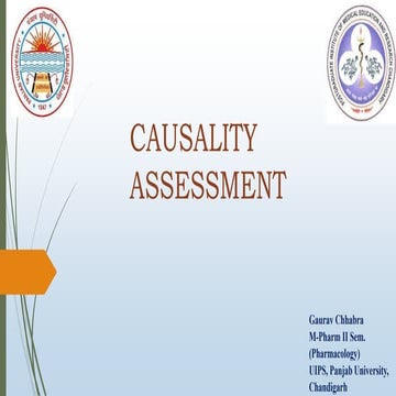 Causality assessment,methods,pharmacovigilance