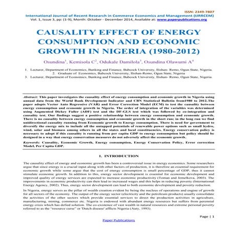 Energy Consumption & Economic Growth | PDF