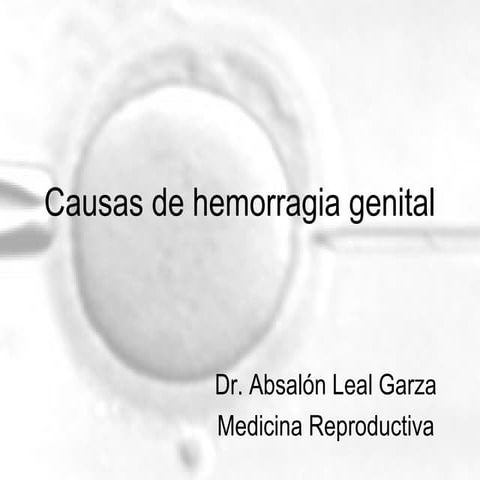Causas de Hemorragia Genital