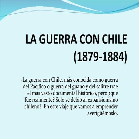 Causas de la guerra con chile (1879) modelo1