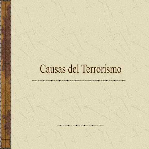Causas Del Terrorismo
