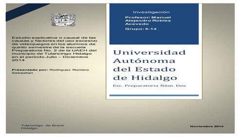 Causas y efectos del uso exesivo de los videojuegos