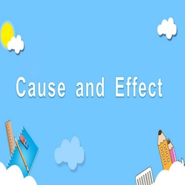 Cause and effect