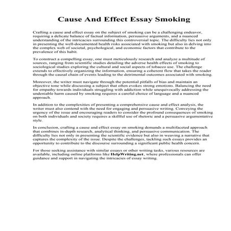 Cause And Effect Essay Smoking.pdf