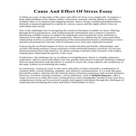 Cause And Effect Of Stress Essay.pdf