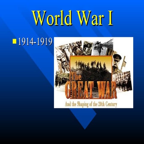 Cause And Events Of World War I