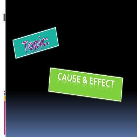 Cause&effect lesson plan