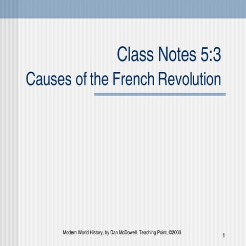 Causes French Rev