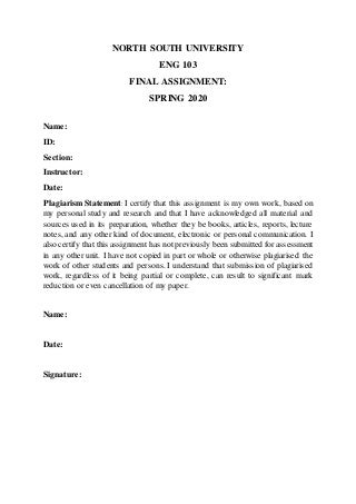 Causes and effects of studying in north south university