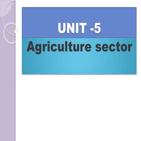 Causes for low productivity in Agriculture and Measures to Improve