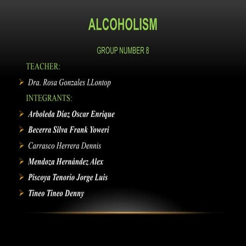 Causes of alcoholism