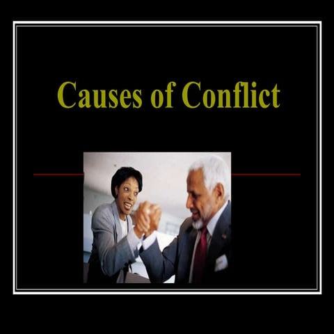 Causes of conflict