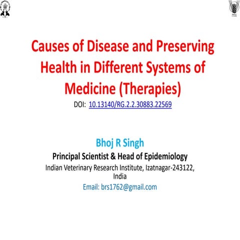 Causes of Disease and Preserving Health in Different systems of Medicine.pptx