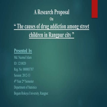 The causes of drug addiction among street children in Dhaka city: a ...