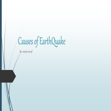 Causes of earth quake