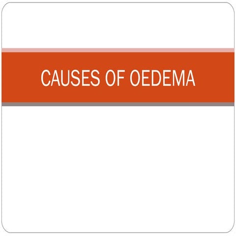Causes of edema