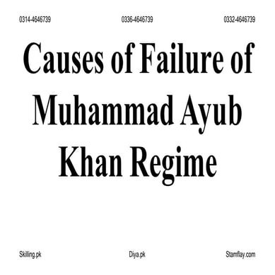 Causes of Failure of Muhammad Ayub Khan Regime.pptx