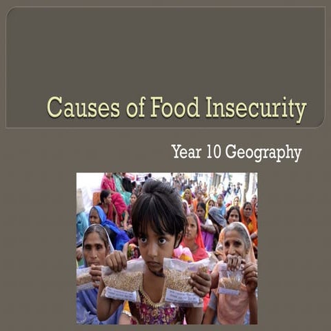 Causes of food insecurity year10 biomes