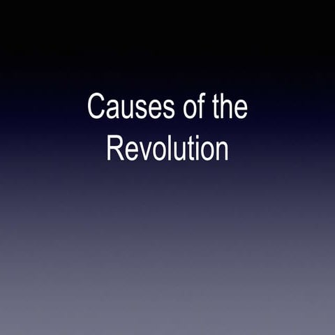 Causes of revolution