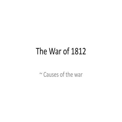 Causes of the War of 1812