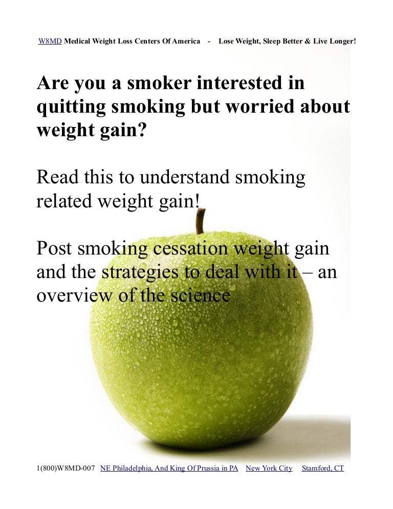 Causes of weight gain after quitting smoking and strategies to deal w…