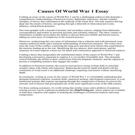 Causes Of World War 1 Essay.pdf