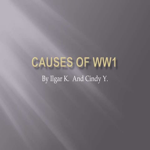 Causes of ww1