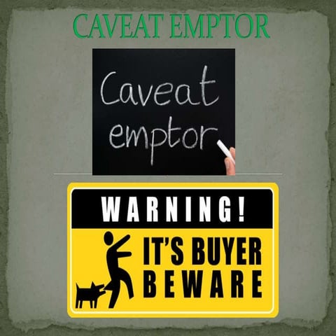Caveat emptor