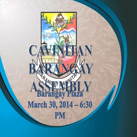 Cavinitan Barangay Assembly_March,2014 (1st Semester)