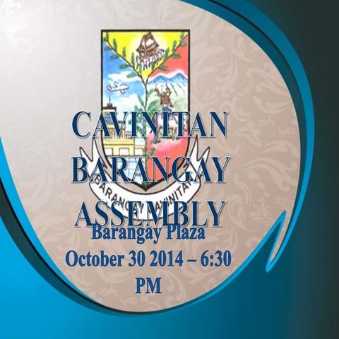 Cavinitan Barangay Assembly_October 2014 (2nd semester)