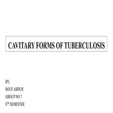 Cavitary tuberculosis