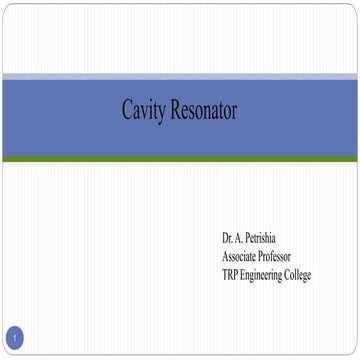 Cavity resonators
