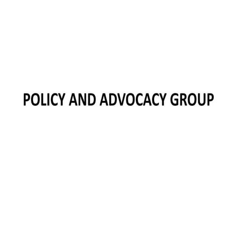 Ca way ahead   policy and advocacy group