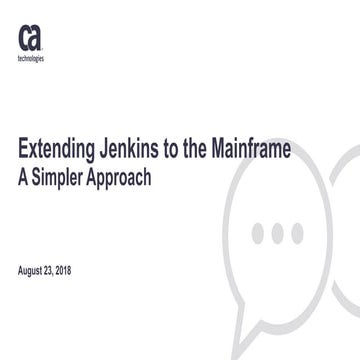 Extending Jenkins to the Mainframe.  A Simpler Approach.