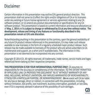 CA Workload Automation Product Road...